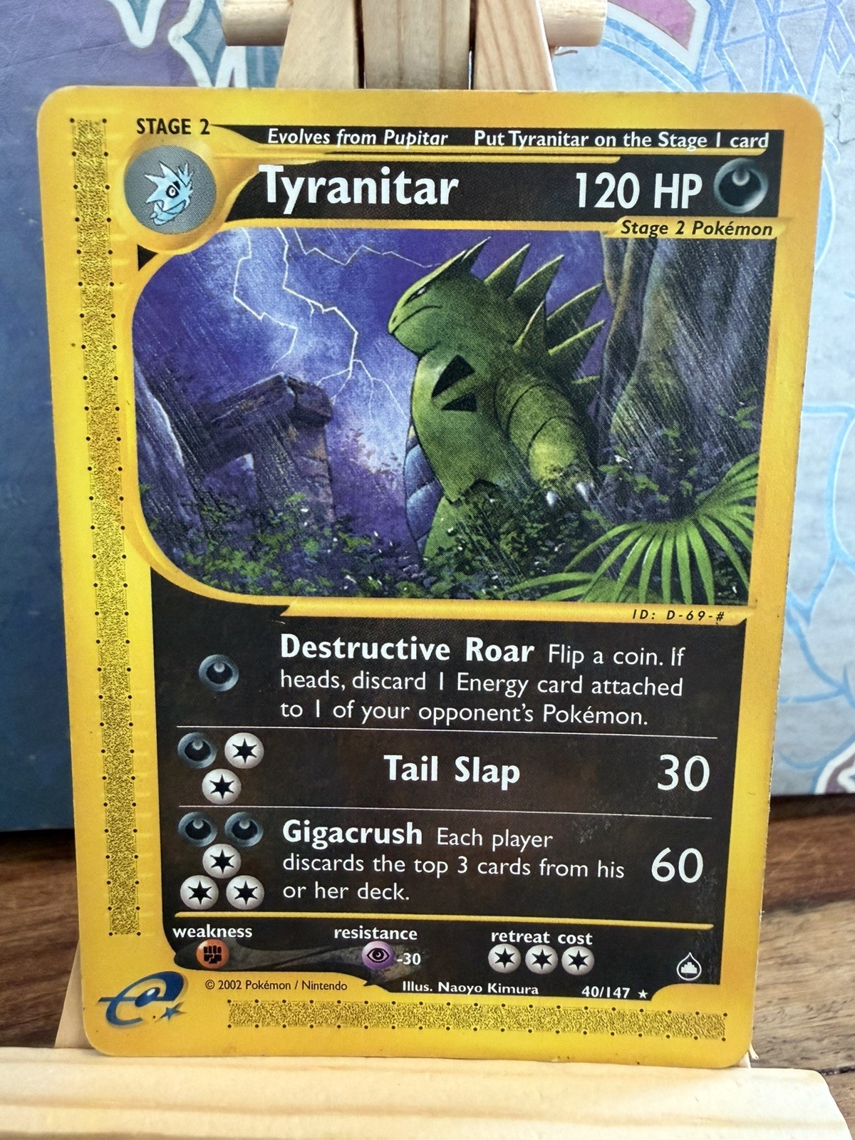 Tyranitar 40/147 Aquapolis Rare Non-Holo Pokemon TCG Card