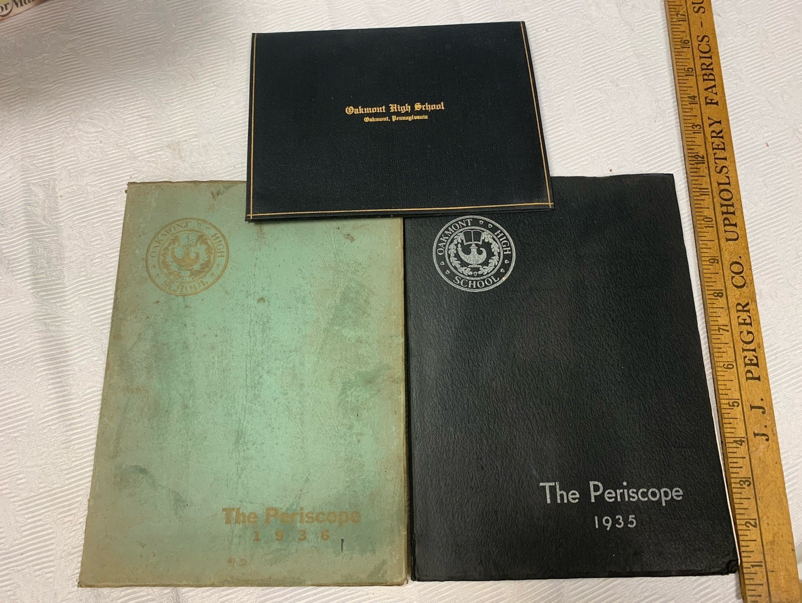 1935 1936 Periscope High School Year Books Oakmont PA Art Deco Styled