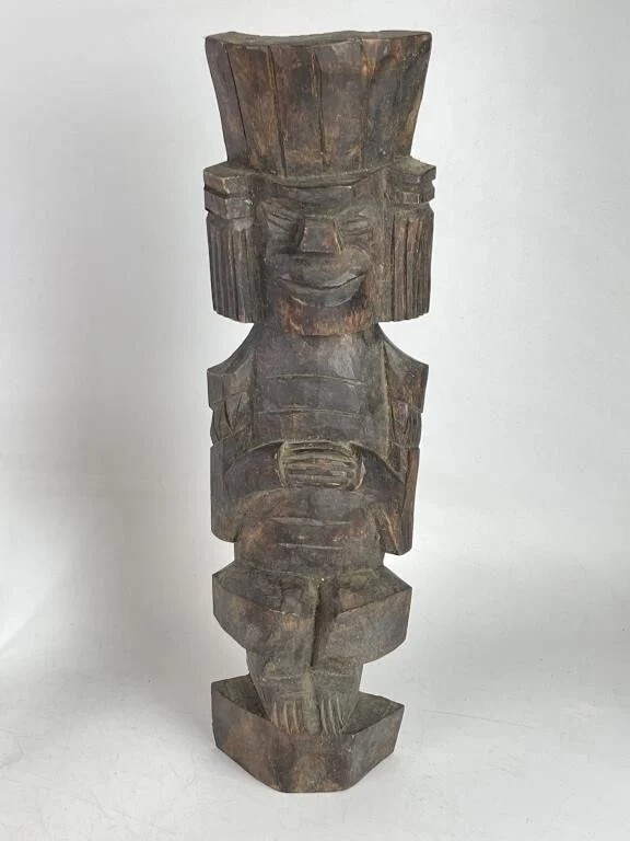 Mayan Aztec Totem Pole Figurine 14