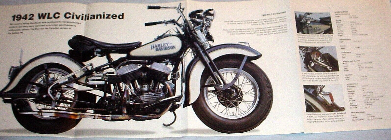 LARGE ~ Harley Davidson WLC Motorcycle Bike Poster Print ~ NICE