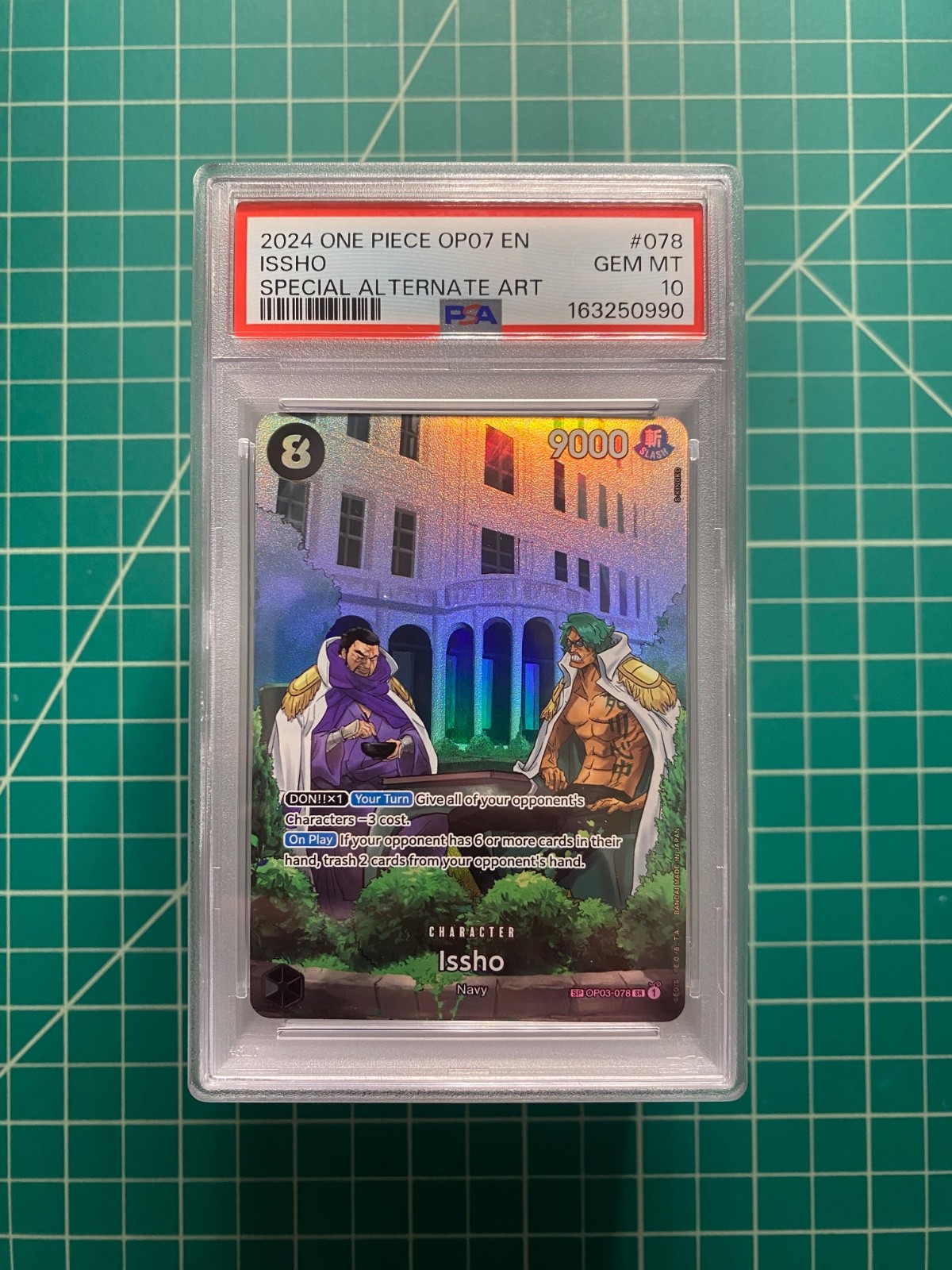 2024 One Piece #78 Issho SP Special Alt Art PSA 10 OP03-078 Fujitora 500 Years