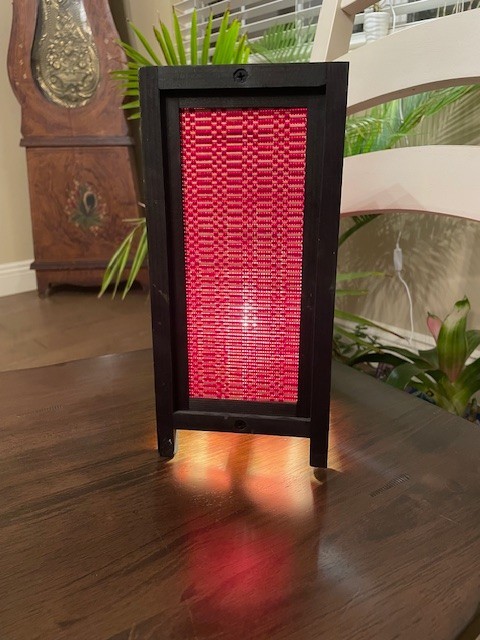 Red Berry Thailand Lanna VNT handmade woven Asian bamboo Zen lamp 11X5 Red Berry Thailand Lanna VNT handmade woven Asian bamboo Zen lamp 11X5