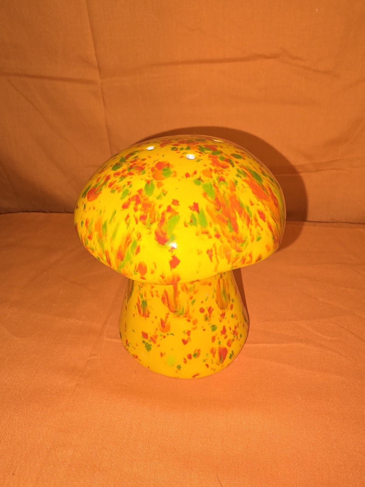 Vintage 1970\'s Arnels Mushroom Ceramic Orange Salt Shaker
