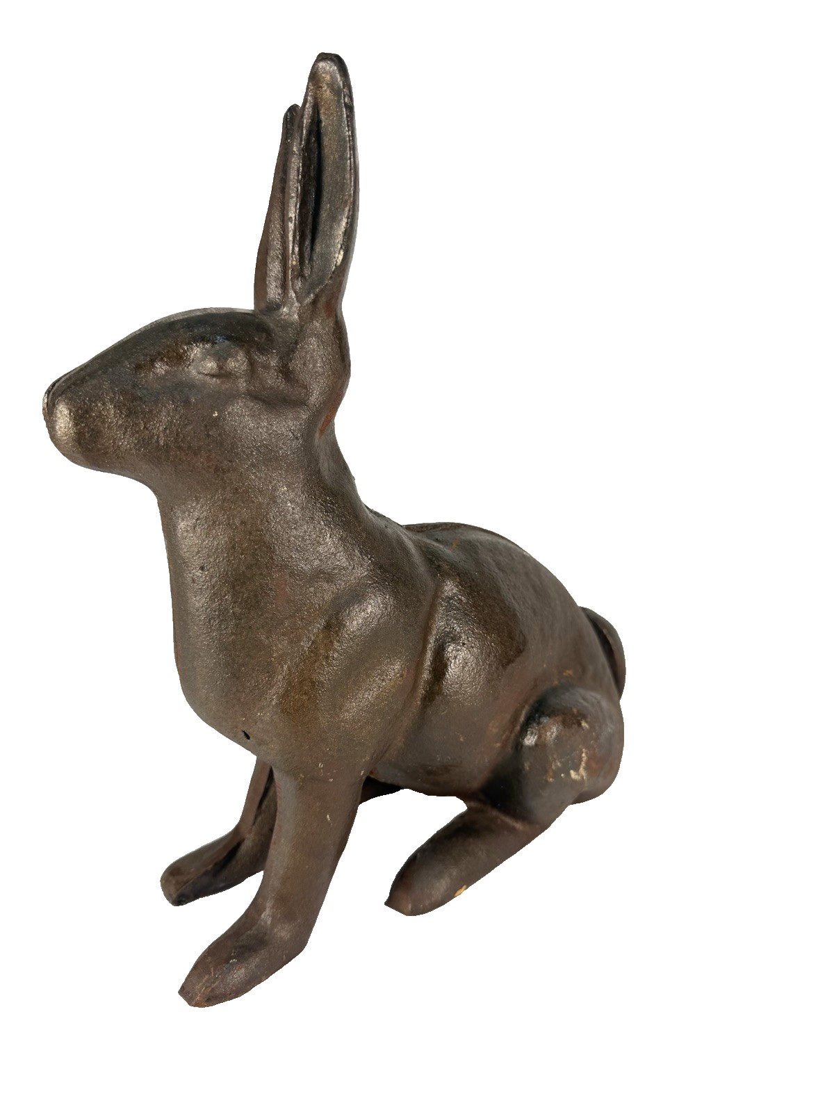 Cast Iron Seated Hare Rabbit Doorstop 11.5\