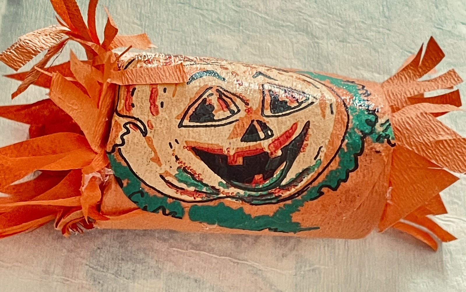 Rare Antique Halloween Crepe Paper Party Favor handmade with prizes no candy
