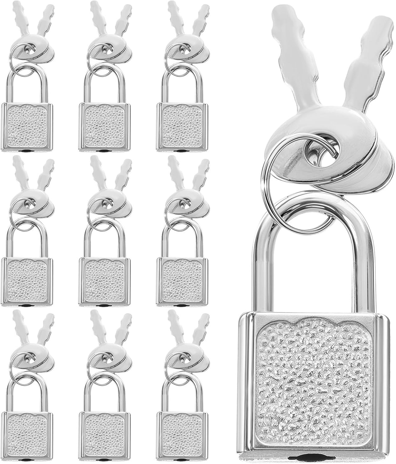 10Pcs Mini Cute Diary Padlocks Mini Locks with Keys Small Luggage Locks with Key