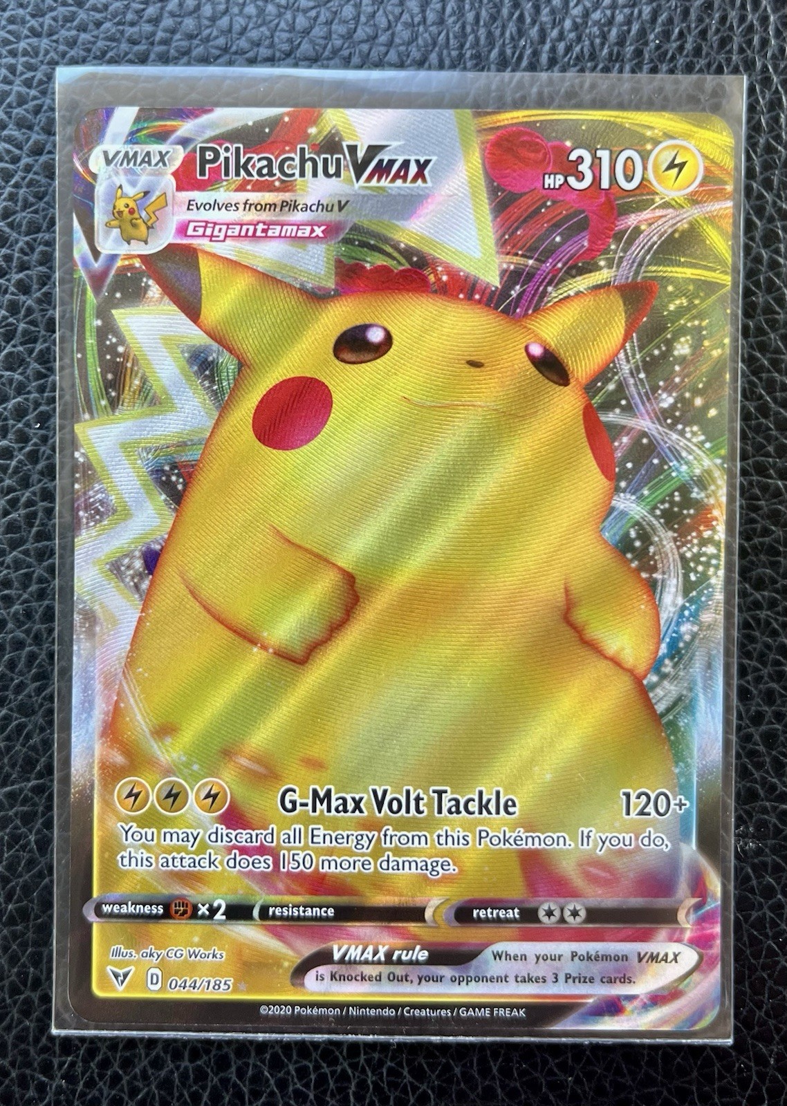 2020 Pikachu VMAX 044/185 Ultra Rare Holo NM/Mint SWSH04: Vivid Voltage Pokemon