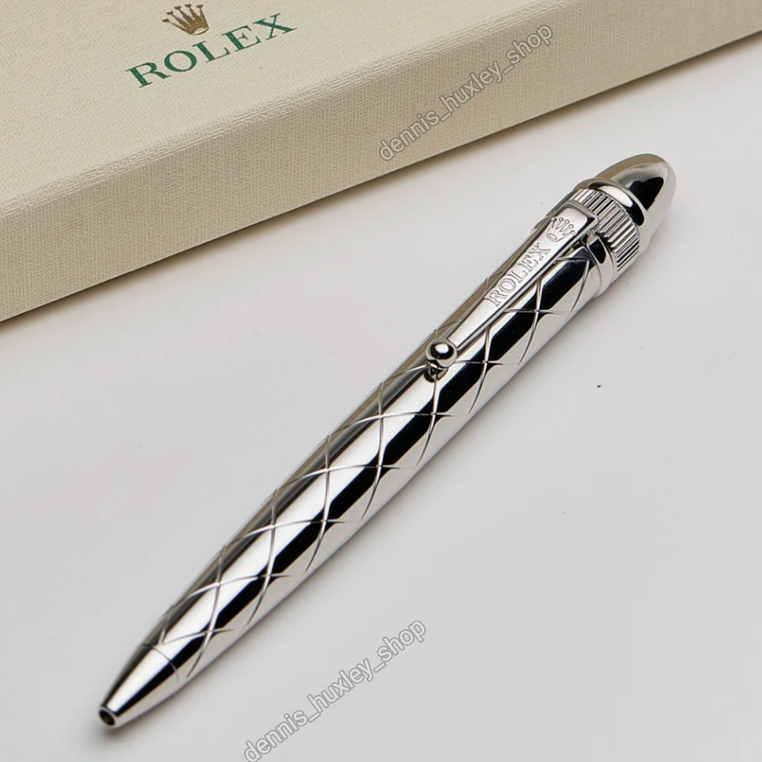 Rolex Vintage-Style Palladium-Finish Ballpoint Pen, New Boxed, Exclusive Ad Gift