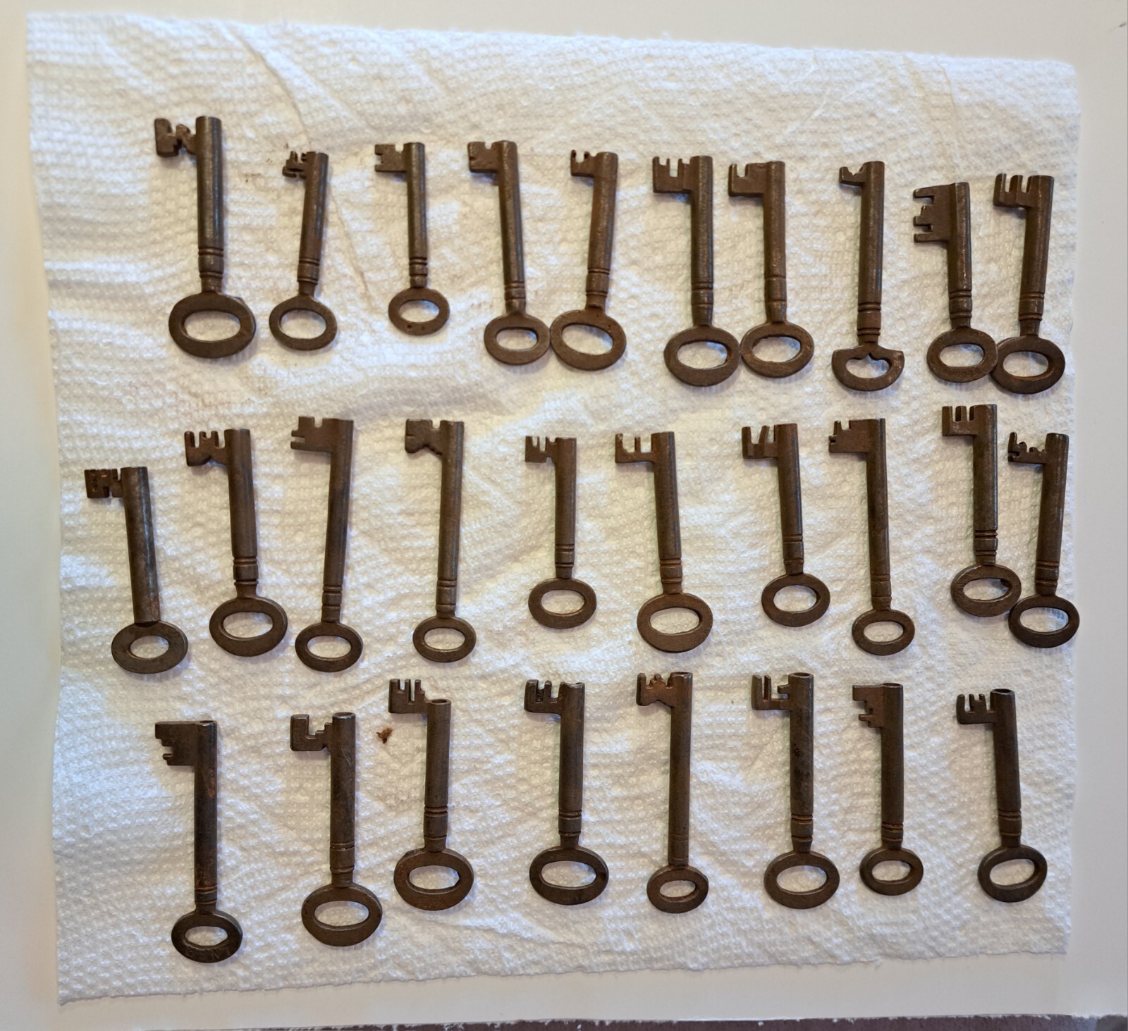 Lot Of 28 Antique Skeleton Keys From Nevada