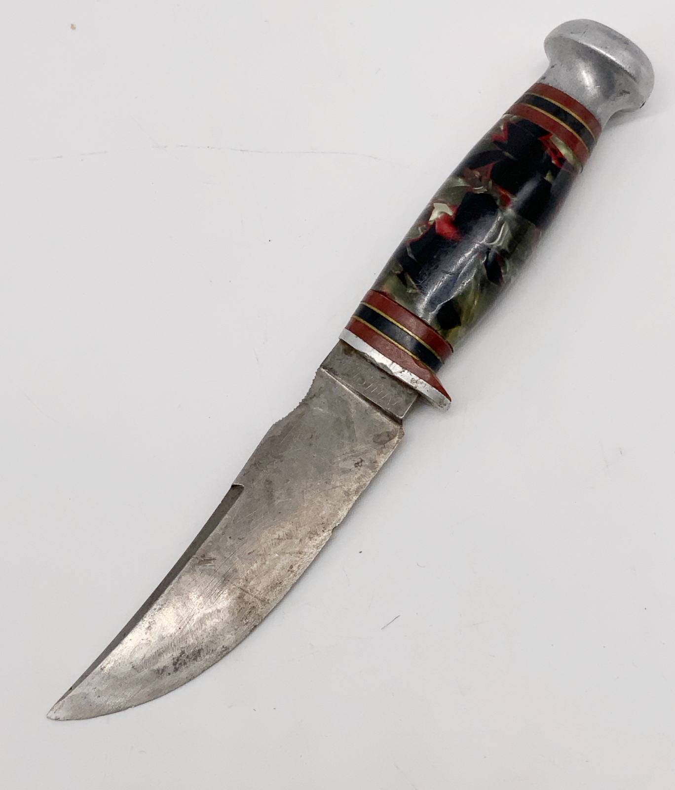 Vintage Kinfolks incorporated hunting knife with unusual possibly rare handle