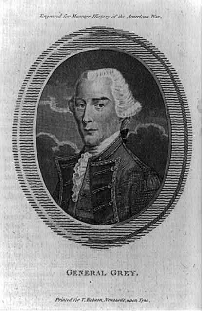 General Sir Charles Grey 1780 American Revolution Military Portrait Print