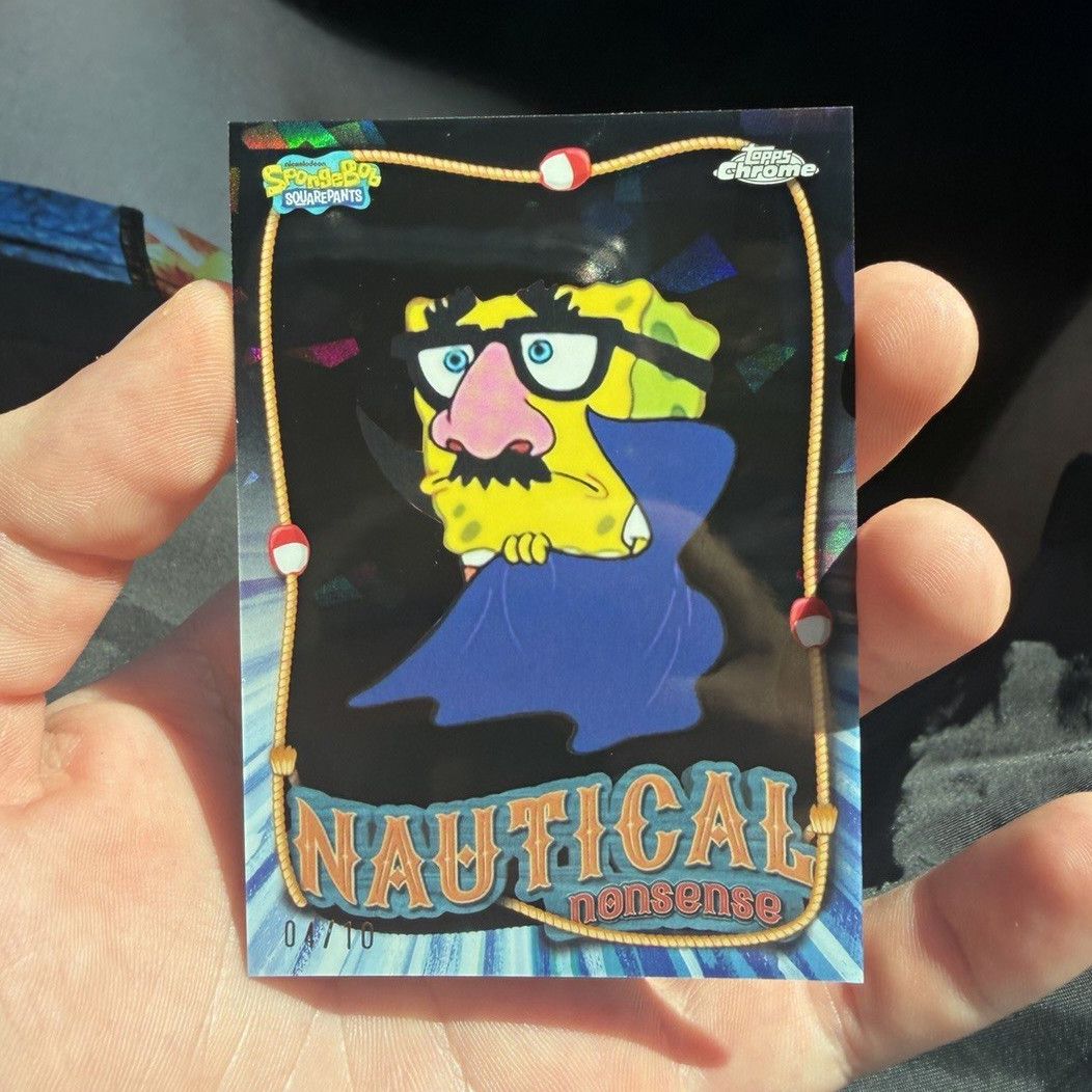 2025 Topps Chrome SpongeBob 25 Nautical Nonsense NN-7 Ugly Barnacle /10