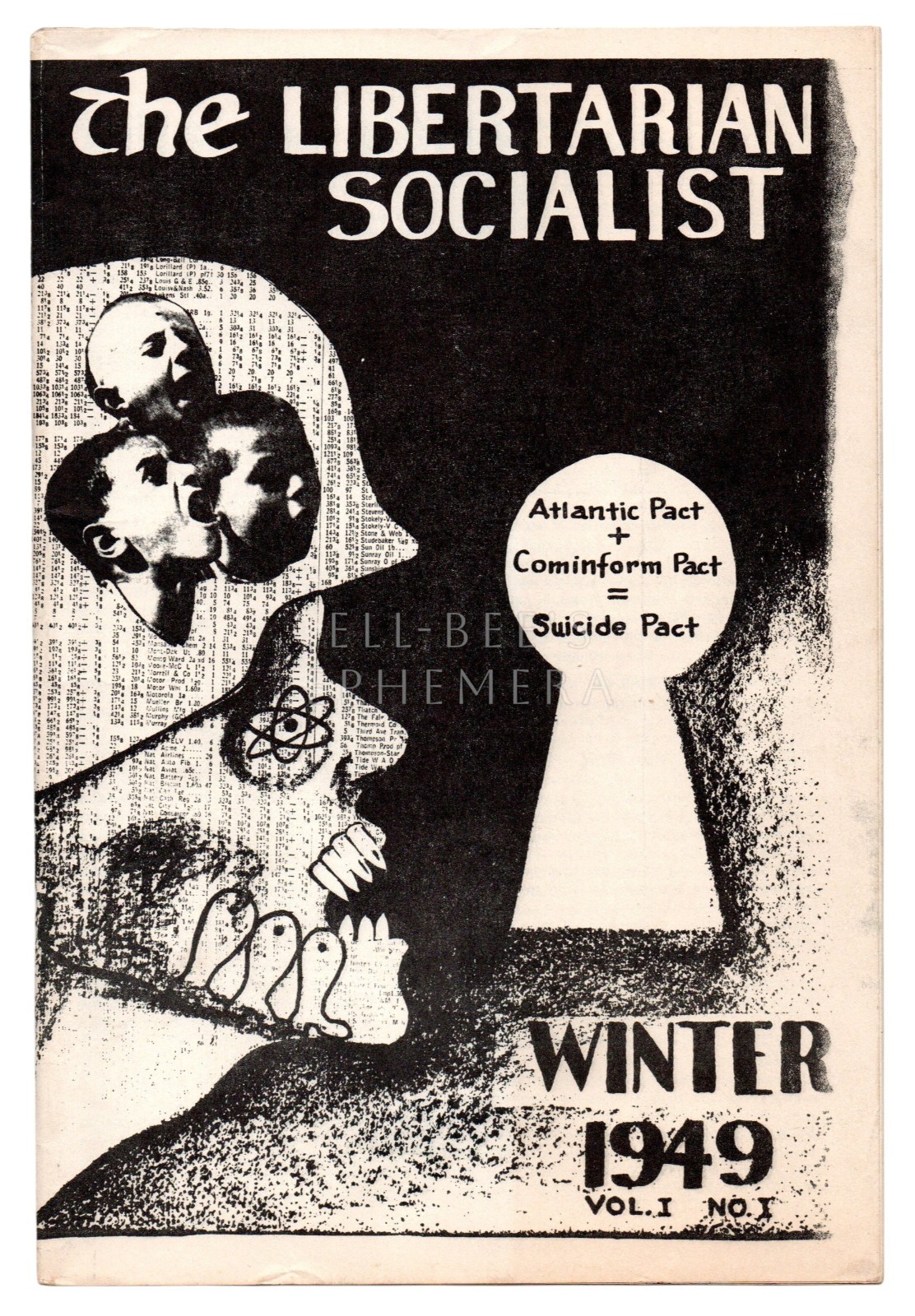 Vintage 1949 The Libertarian Socialist Vol 1 No 1 Radical Political Pamphlet LSL
