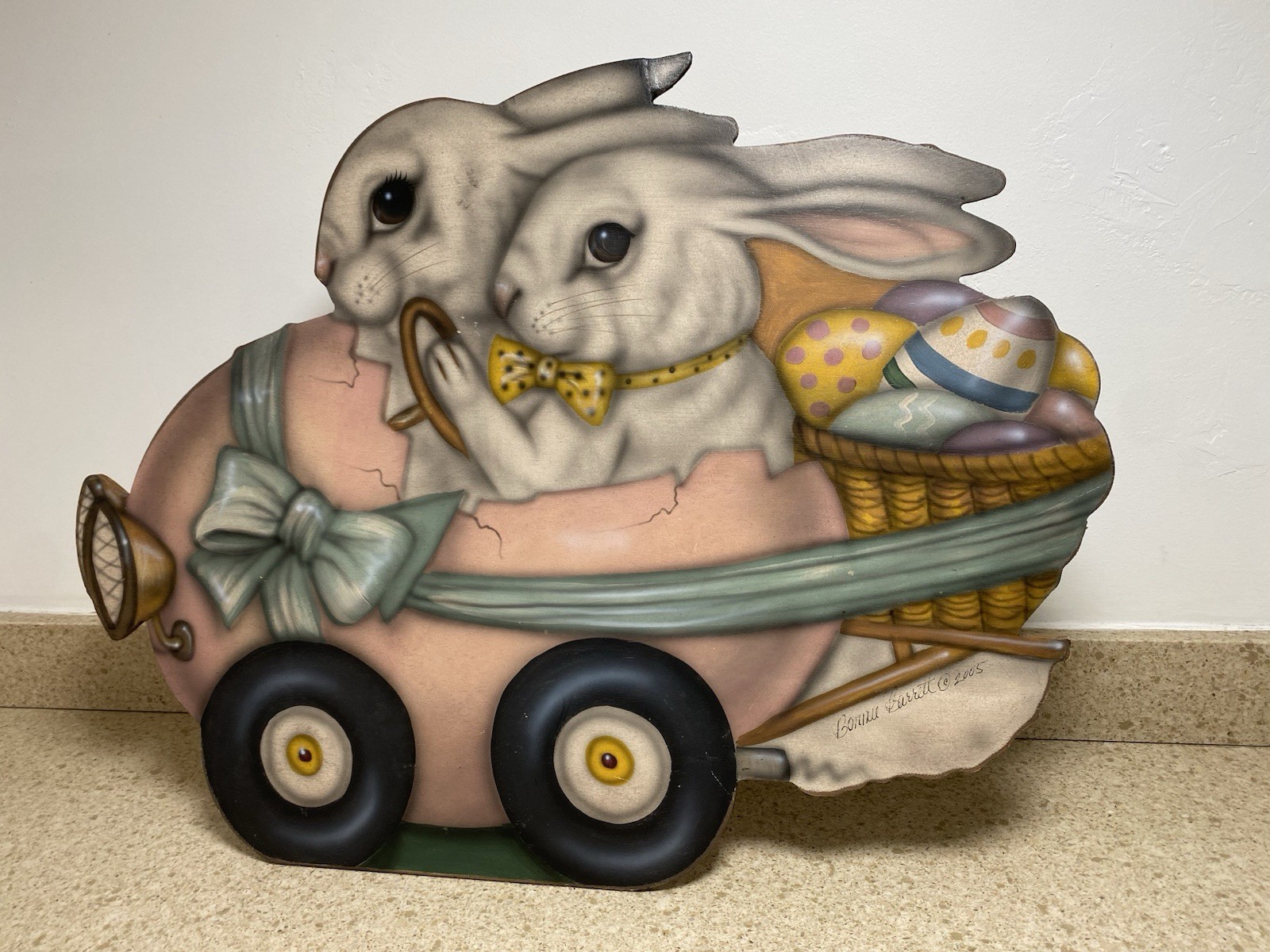 Rare Vintage Masterpiece 2005 Bonnie Barrett Signed Boardwalk Easter Egg Bunny Rare Vintage Masterpiece 2005 Bonnie Barrett Signed Boardwalk Easter Egg Bunny
