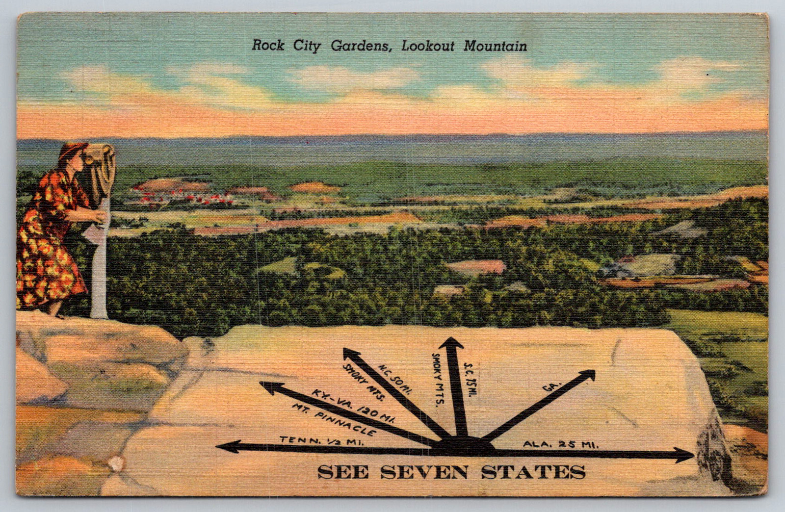 c1940s Rock City Gardens Lookout Mountain Shepherdstown WV Postcard