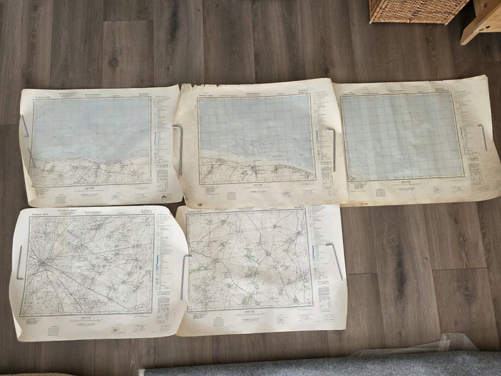 ​WW2 D-Day Lot German Beach Maps Normandy 1944 