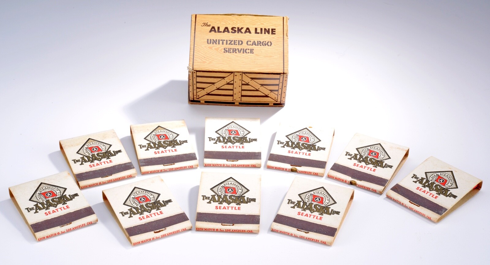RARE VINTAGE ALASKA LINE BOXED MATCHBOOKS NEW OLD STOCK FEATURE TOTEM MATCHES