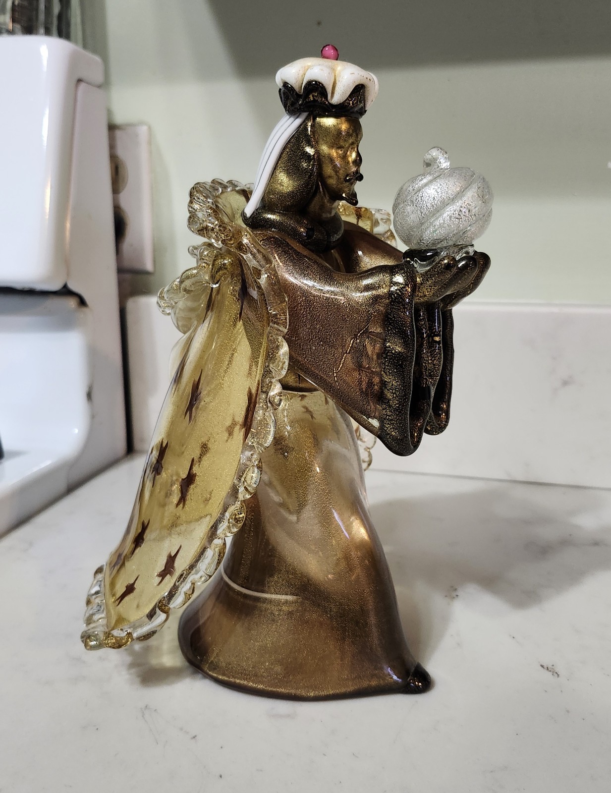 Rare Special Production Murano King Figurine Nativity 