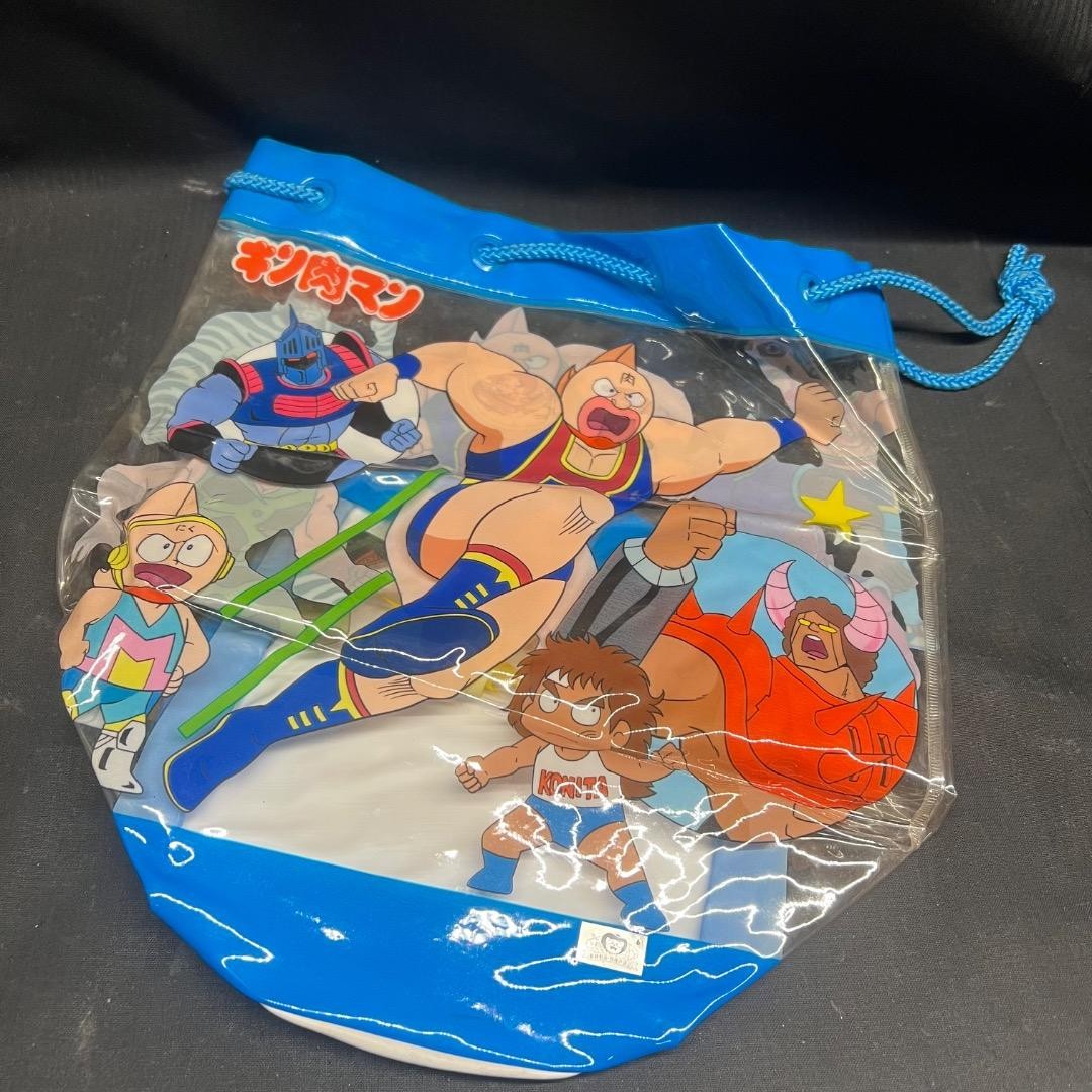 Unused Kinnikuman Pool Bag Blue Vintage Retro Japan