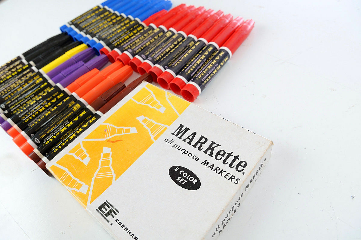 NEW Lot of 29 Vintage Eberhard Faber MARKette MARKERS Vintage Marks a lot 