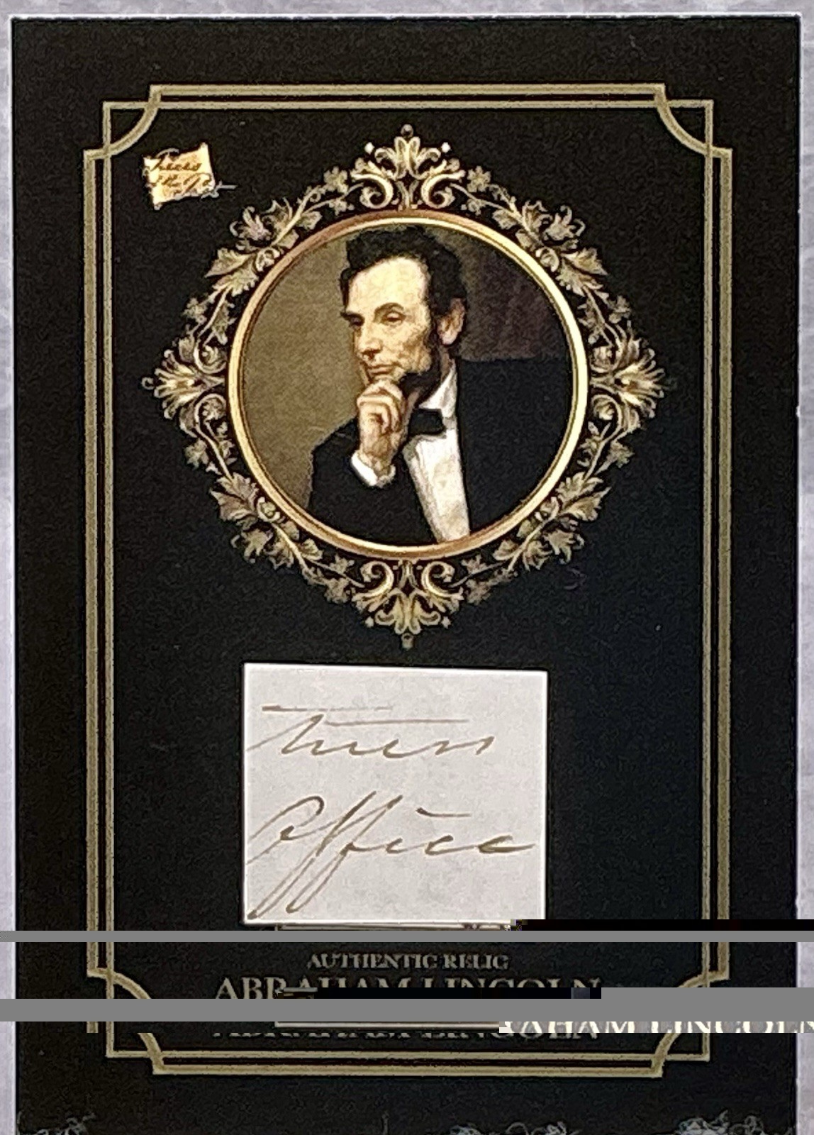 2024 Pieces Of The Past Abraham Lincoln Original Handwritten Document Relic 🇱🇷