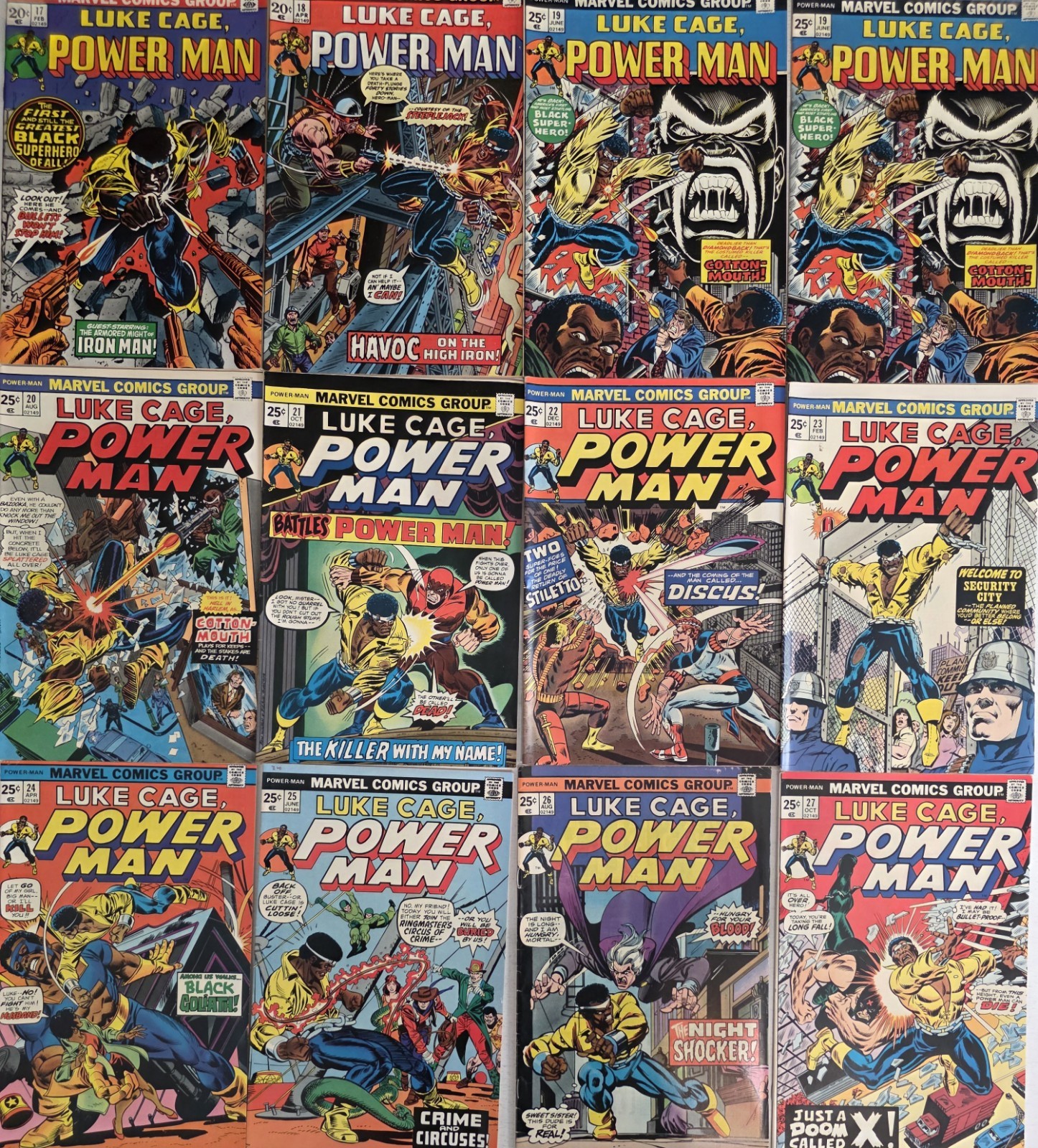 Luke Cage, Power Man Lot (26) #17-46* NM VF  1st Apps With MVS' 1974 High Grade 