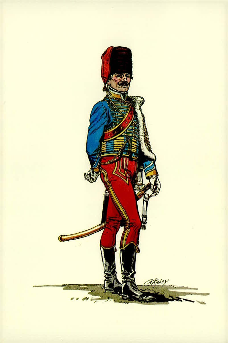 Vintage 1968 Lauzun\'s Legion Hussar Officer 1780 Uniform K/S Risley Postcard
