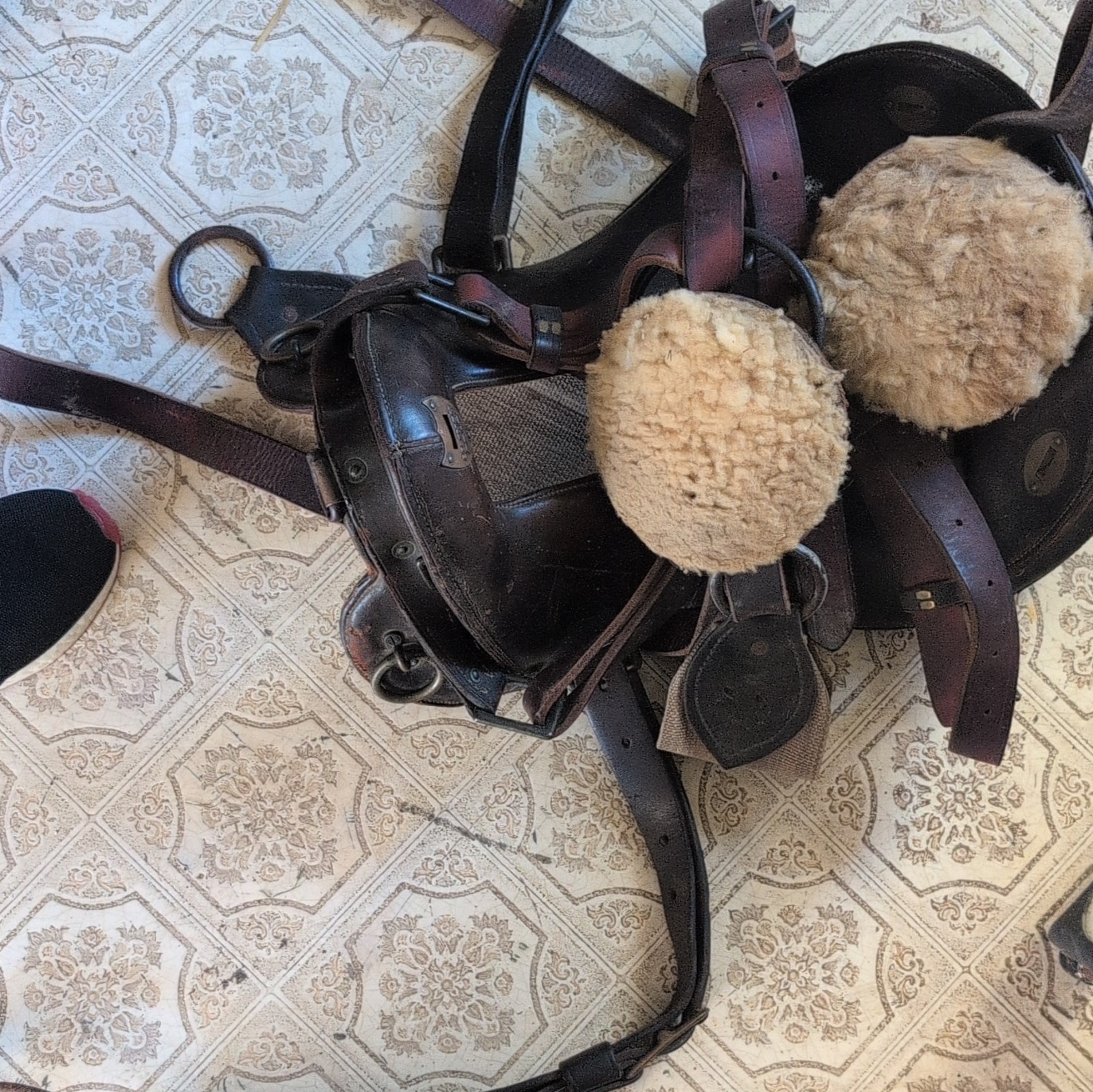 Antique US Military Calvary H&H McClellan Leather Horse Saddle 11 Inch Seat