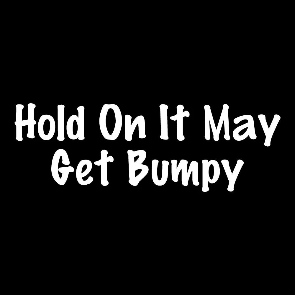 Hold On It May Get Bumpy 4x4 Decal Sticker White Die Cut Vinyl