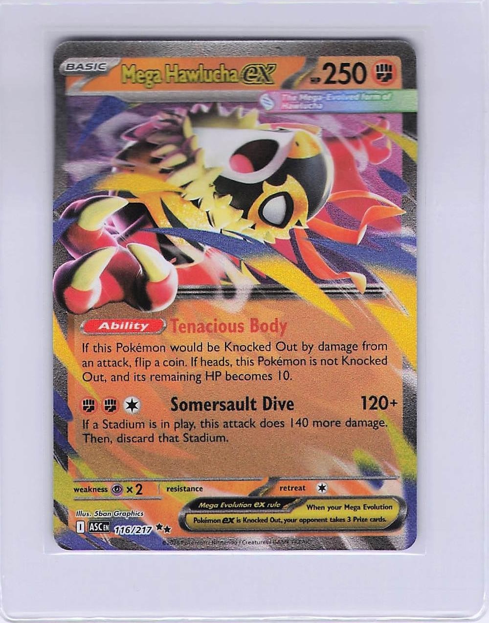 Mega Hawlucha ex Ascended Heroes Double Rare • 116/217