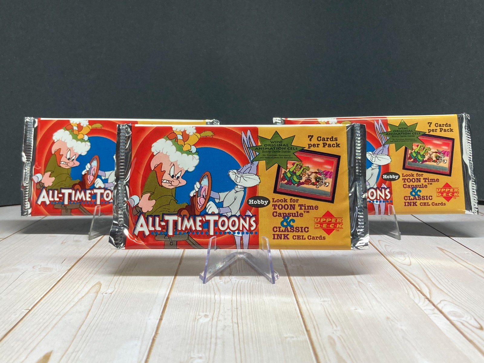 Looney toons-All Time Toons Trading Card Pack 1 pack. Bugs bunny & Friends