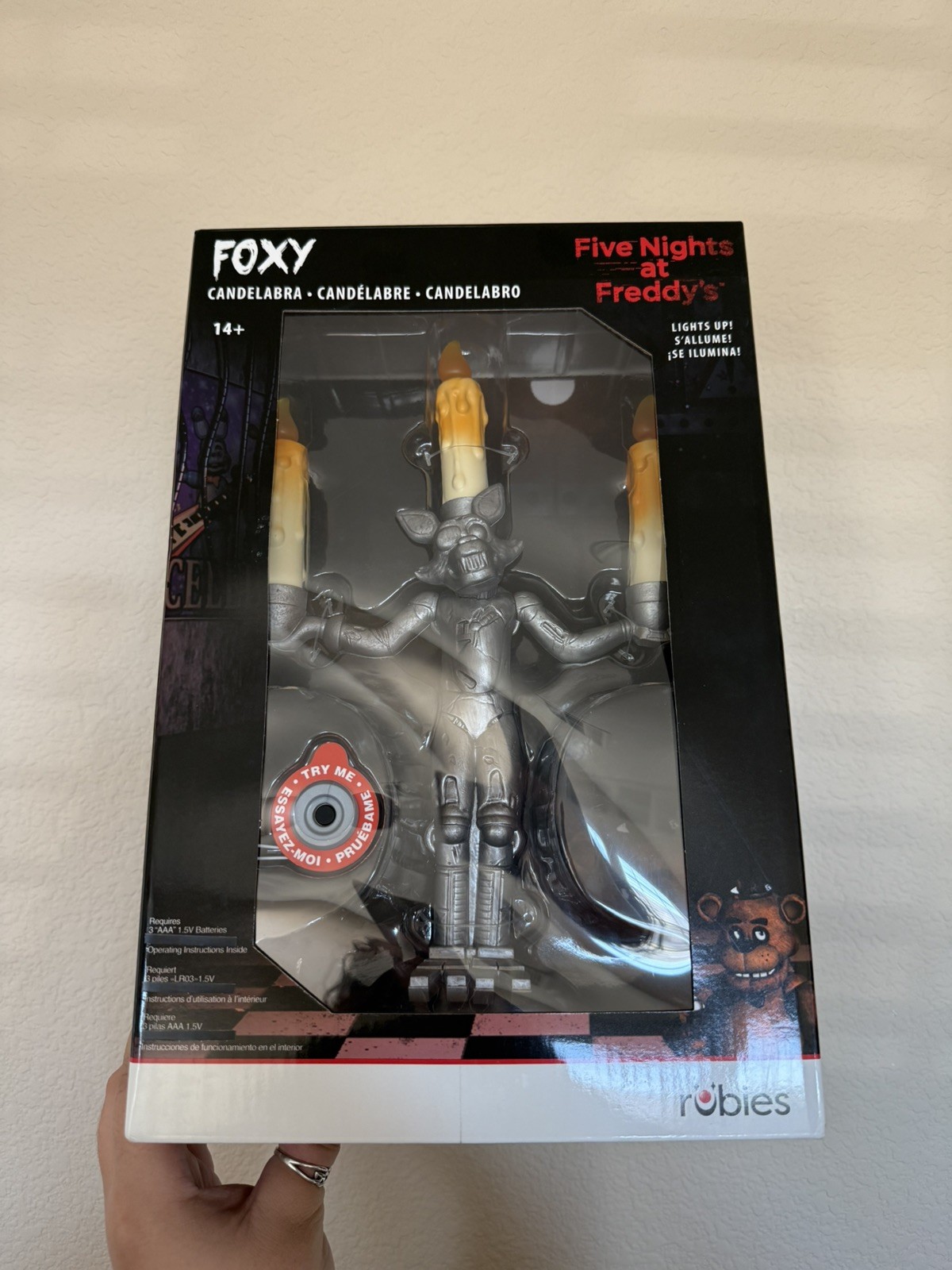 Rubie\'s Five Nights at Freddy\'s Foxy Lights Up Candelabra Silver Approx. 13 inch