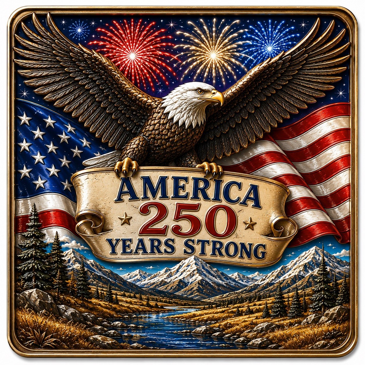 2026 America's 250 Anniversary Collectible Refrigerator Magnet