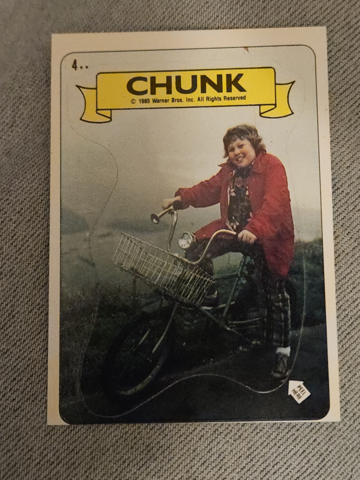 1985 Topps Goonies Chunk Rookie Sticker Card #4