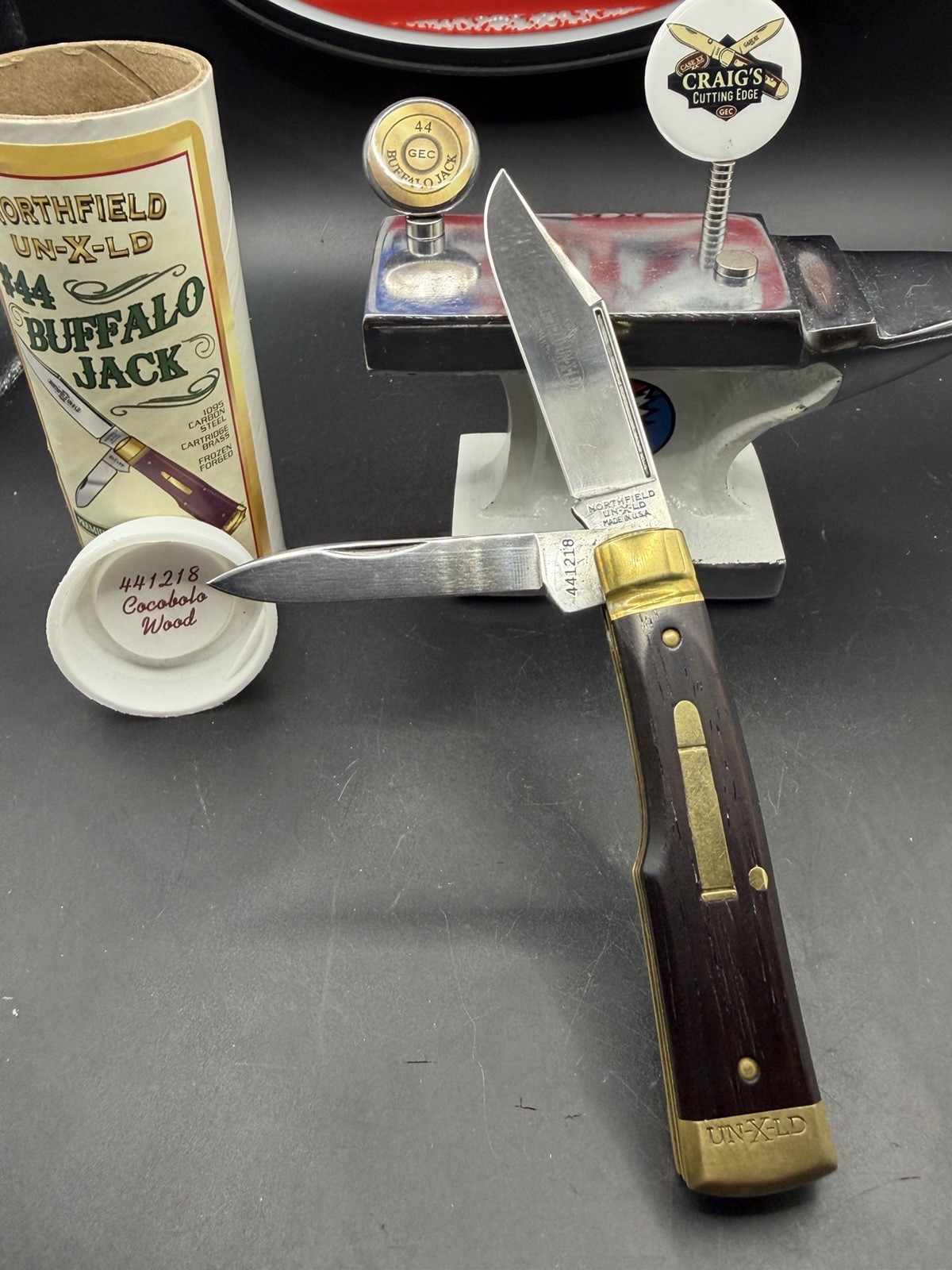 GEC 441218 #44 Buffalo Jack Cocobolo Wood Northfield Knife 2018