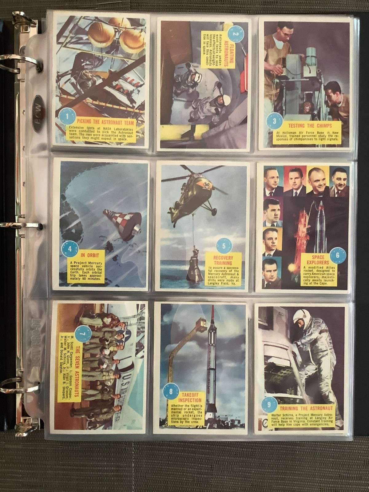 1963 Topps Astronauts w/ Popsicle Backs Complete Set, 55 Cards, EX-MT
