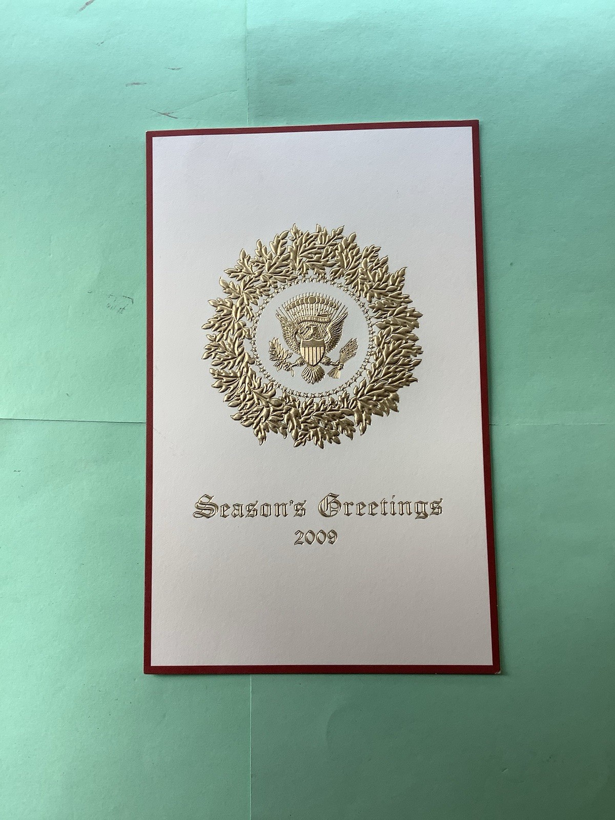 Rare 2009 President Barack Obama White House Christmas Card
