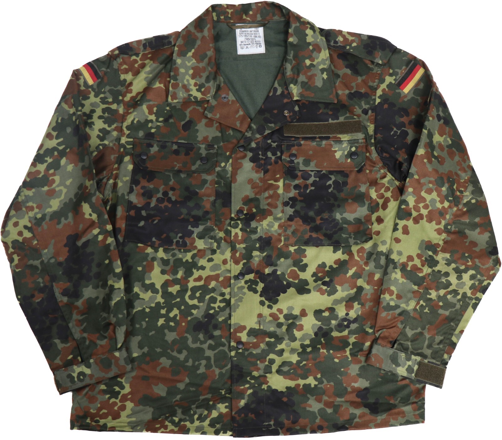 New XXLarge Short (Gr.5) German Bundeswehr Flecktarn Camo Military Jacket Army