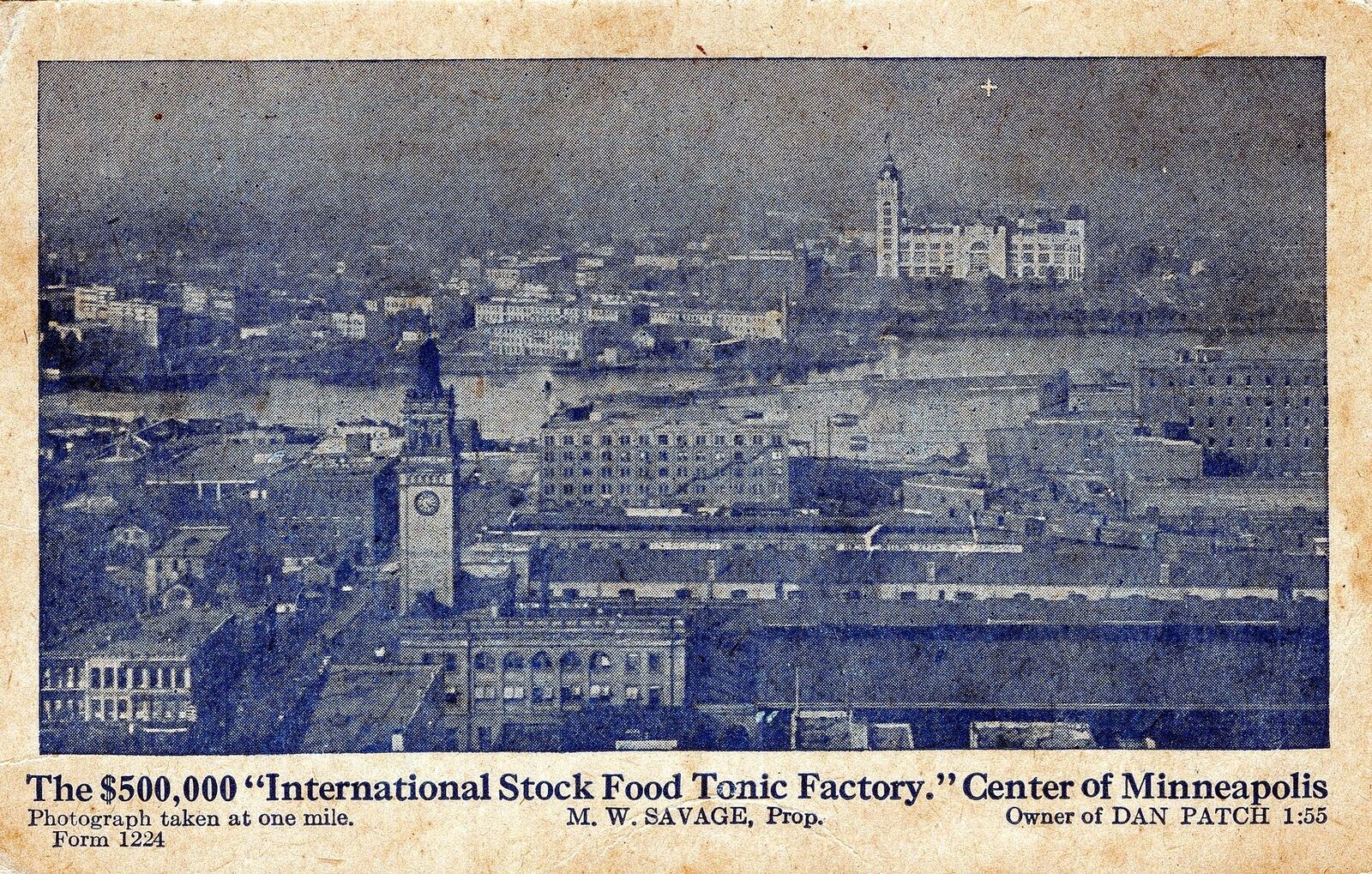 MINNEAPOLIS MN - The $500,000 International Stock Food Tonic Factory Postcard