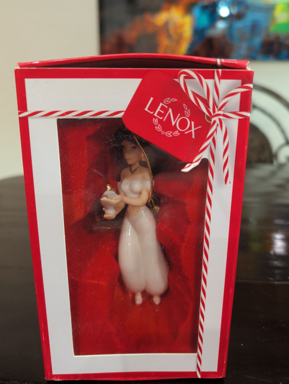 Lenox Disney Aladdin Princess Jasmine Ornament w/Genie\'s Lamp Arabian Nights NIB