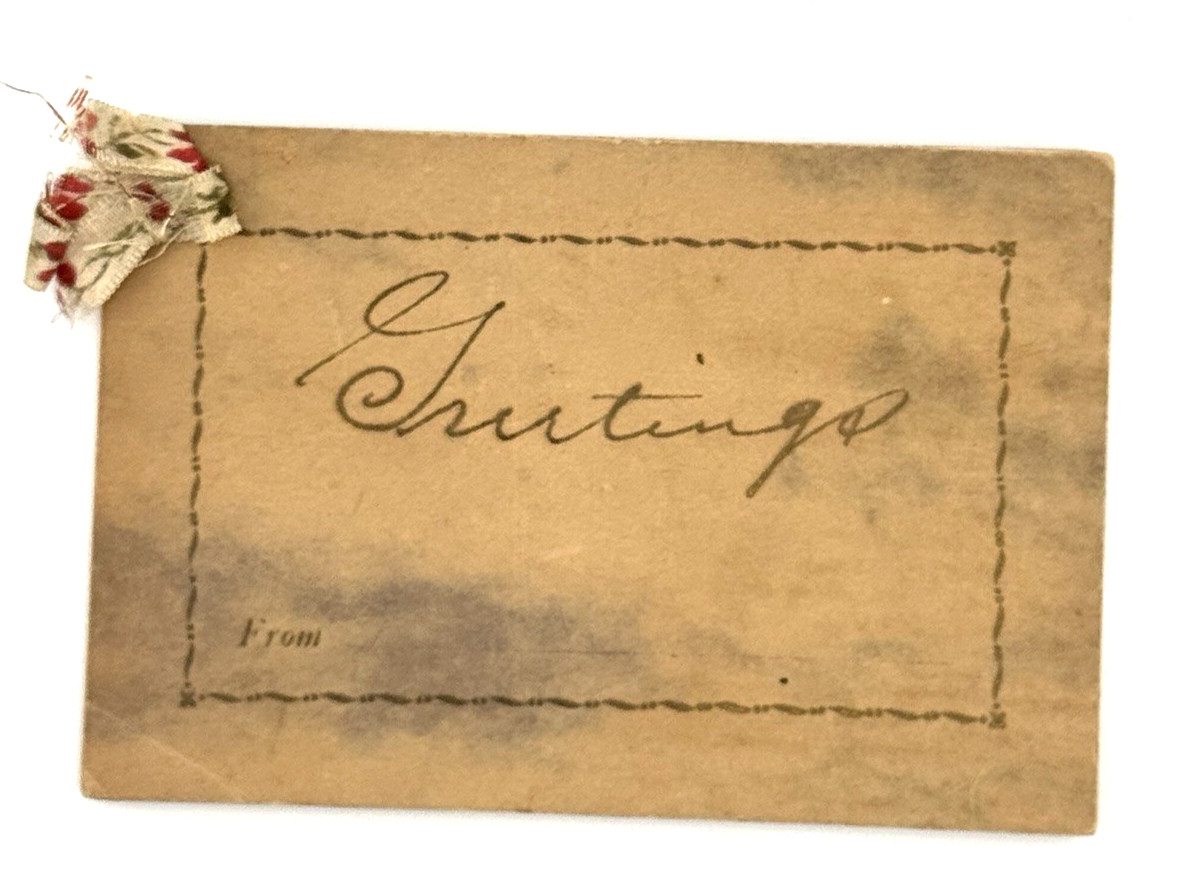 GREETINGS VICTORIAN Booklet A-Z cards inspirational advise 28 Pages c1914 K.B.