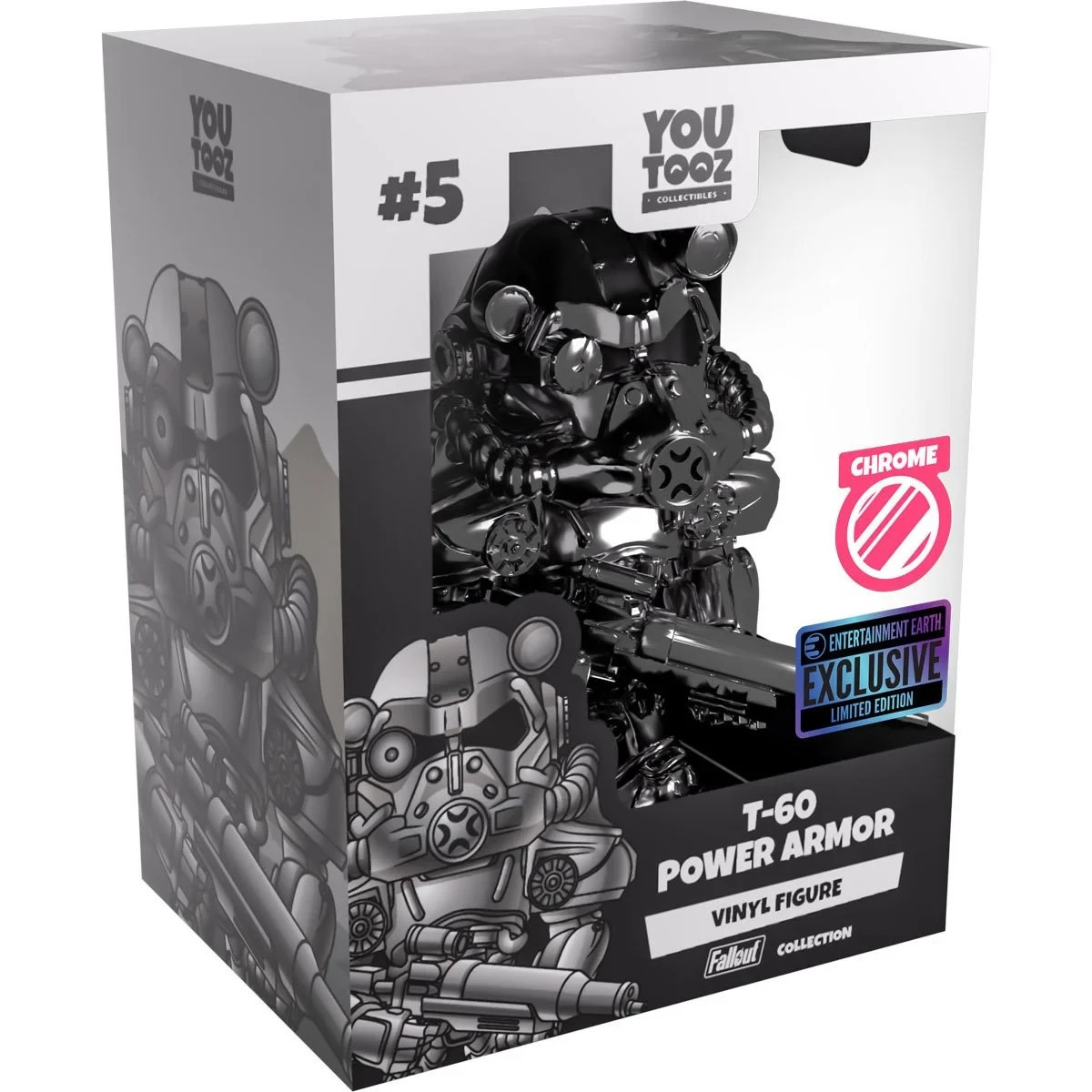 Youtooz: Fallout Game Collection - T-60 Power Armor Chrome Vinyl Figure #5 EE