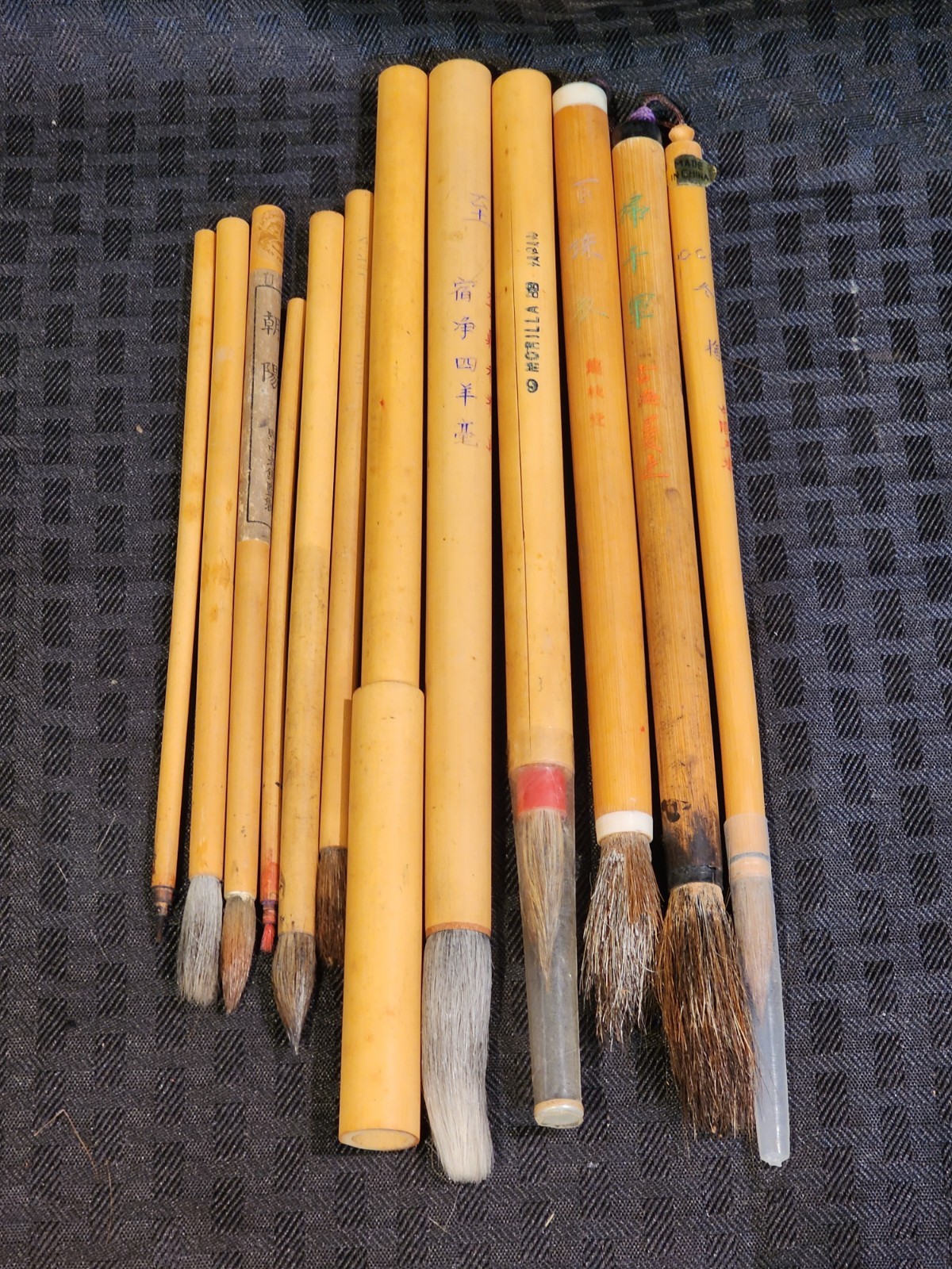 Lot Of 12 Japanese Calligraphy Brush Collection Original from Japan