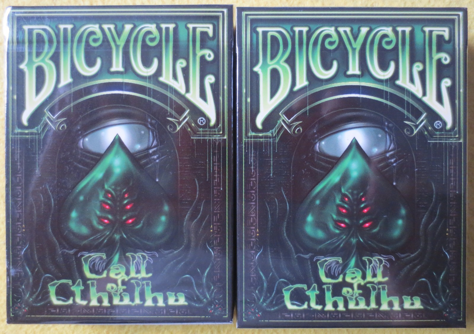x2 Bicycle Call of Cthulhu Playing Cards Albino Dragon Chaosium both in shrink