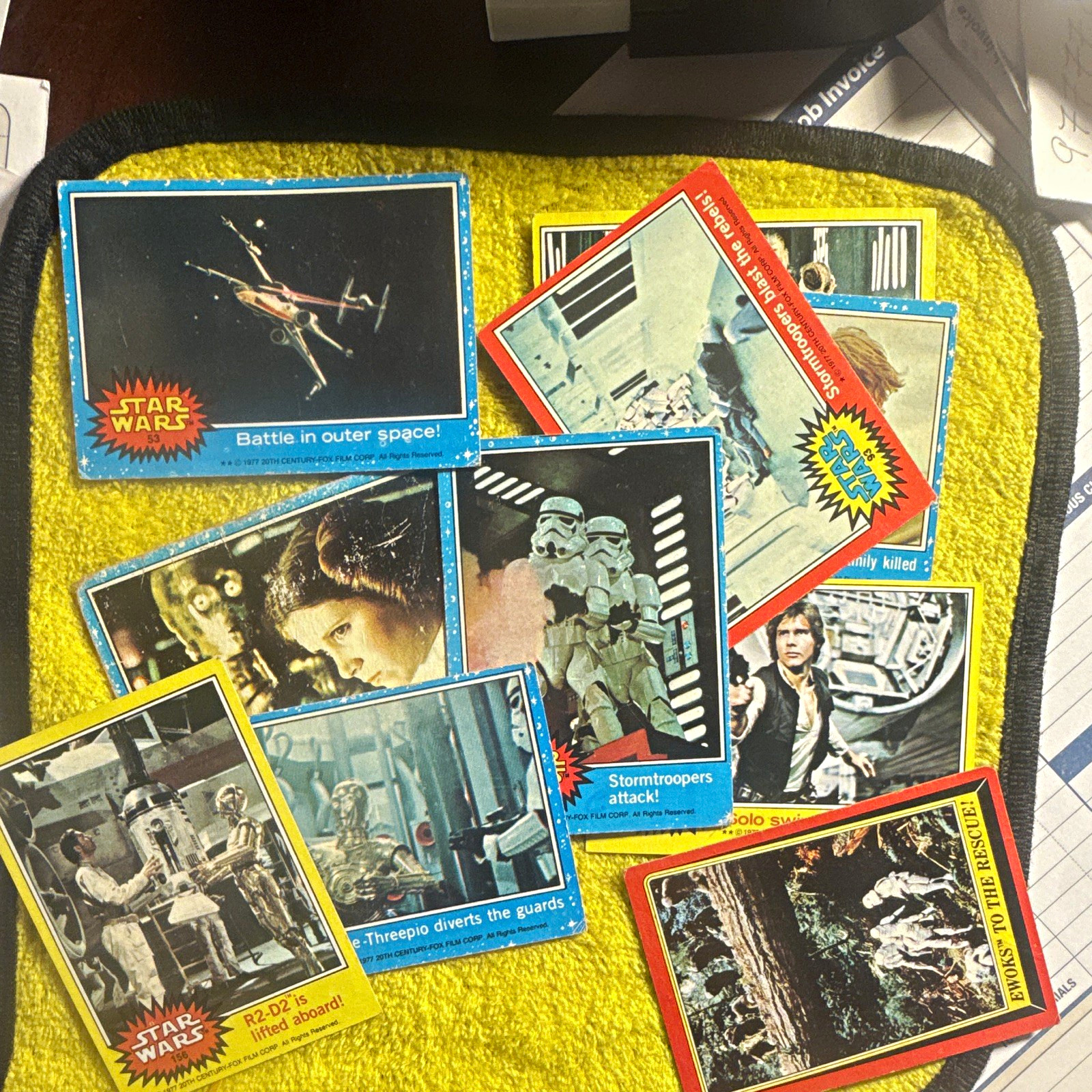 Topps 1977 Star Wars 8-Card Lot #26 #42 #53 #178 Luke Han Leia Chewie