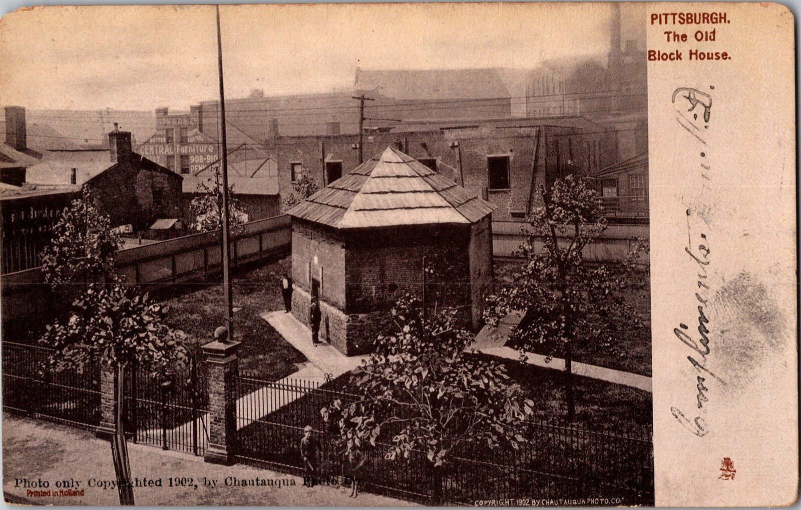 Tuck 7012 The Old Block House, Pittsburgh PA c1907 Vintage Postcard K65