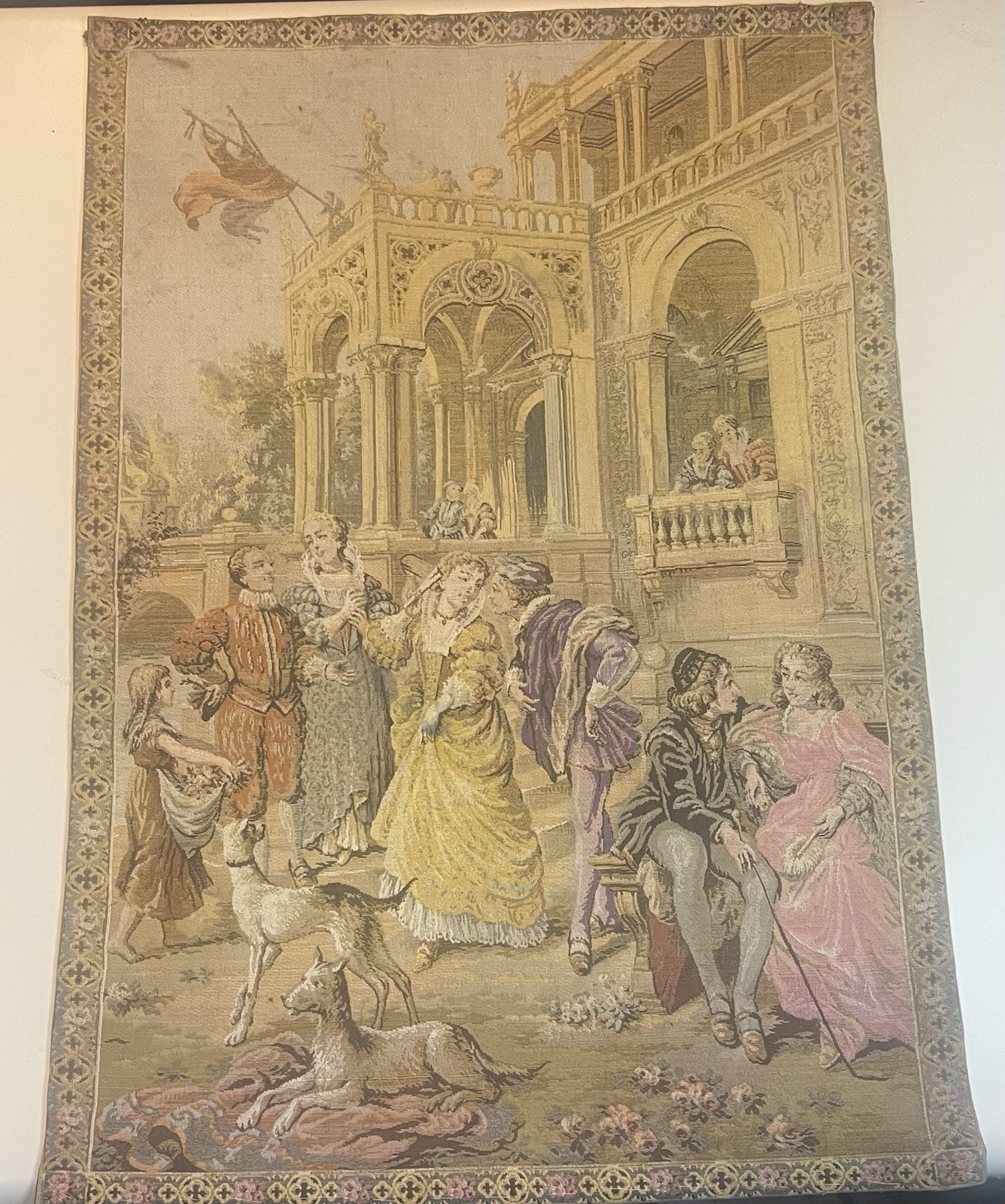 Antique Tapestry Made In France 26”X 18” Great Condition