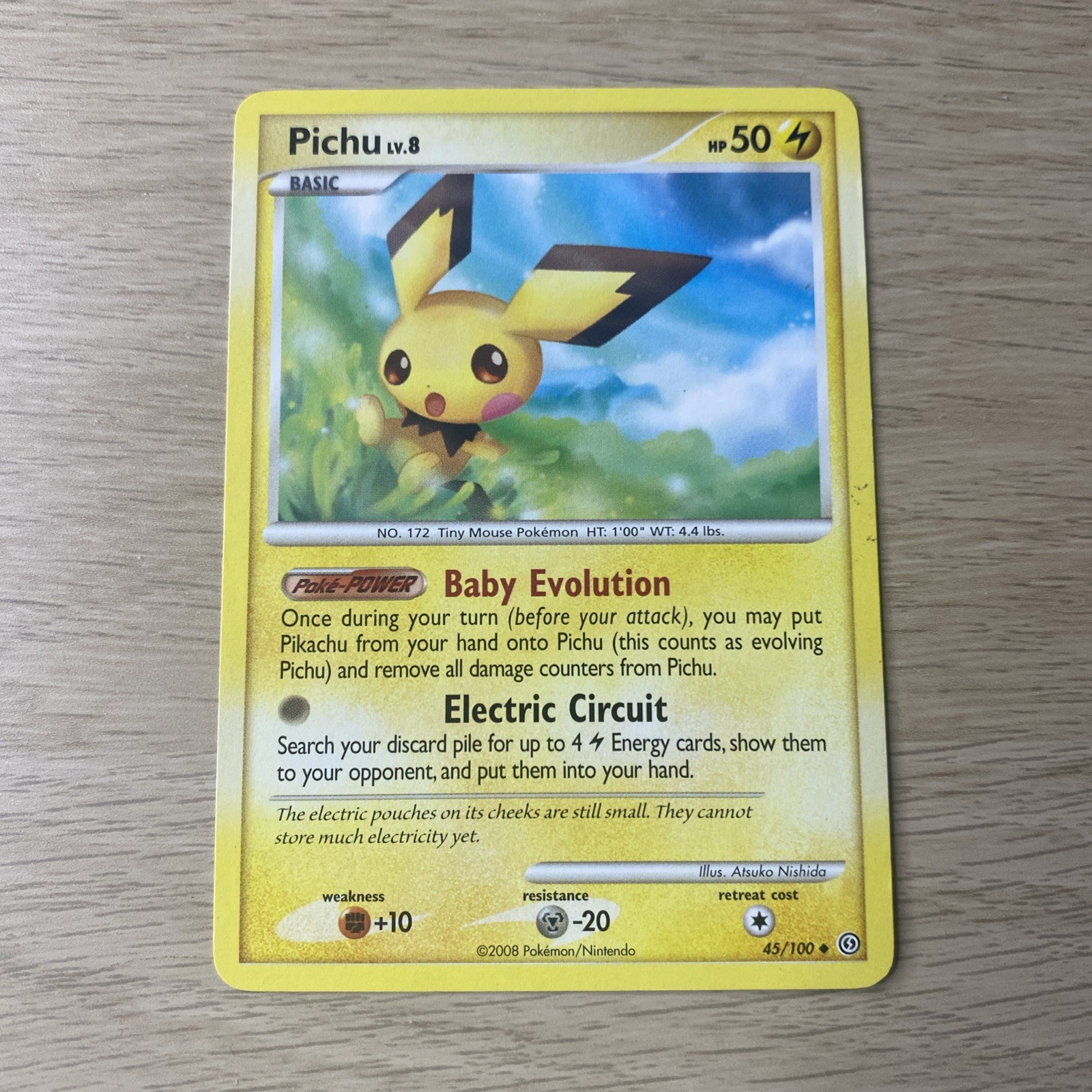 Pichu 45/100 Stormfront Diamond and Pearl NM Uncommon
