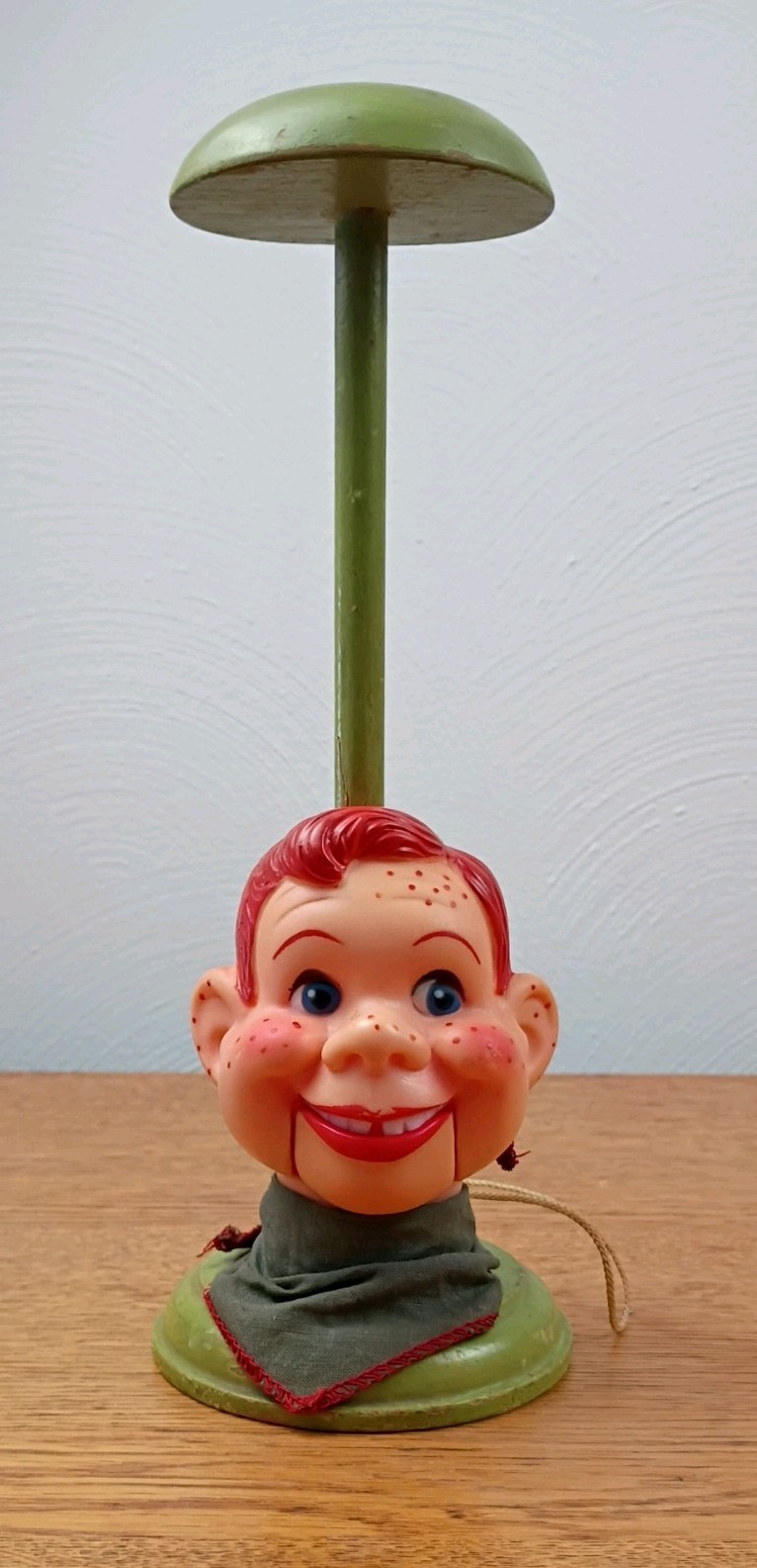 Antique Hat Stand Head Display Bust Howdy Doody Oddity Vintage Mannequin Statue