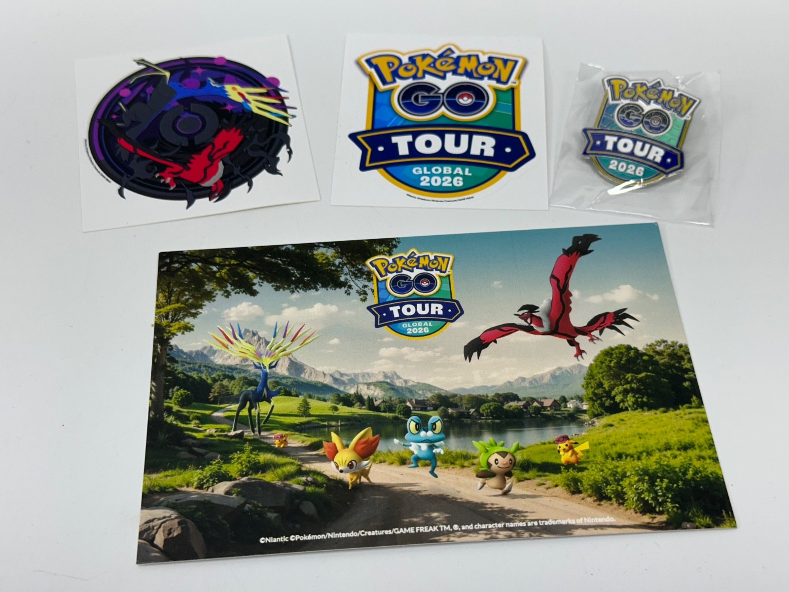2026 Pokémon GO Tour Kalos Global Pin & Postcard & Stickers San Diego Event 2026 Pokémon GO Tour Kalos Global Pin & Postcard & Stickers San Diego Event